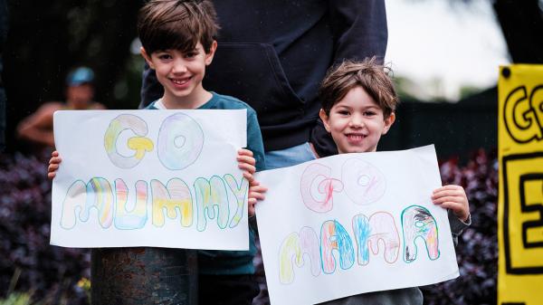 Sydney Half content fan club signs cheer go mummy signs